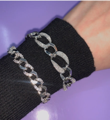 BLACKPURPLE (ブラックパープル)  BEGER CUBIC CHAIN BRACELET