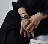 BLACKPURPLE (ブラックパープル)  SMOKE VINTAGE CHANIN BRACELET