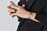 BLACKPURPLE (ブラックパープル)  snow crystal bracelet - silver