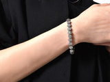 BLACKPURPLE (ブラックパープル)  snow crystal bracelet - black