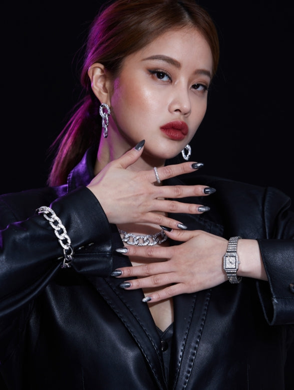 BLACKPURPLE (ブラックパープル) BP PRAHA FULL CUBIC TIME BRACELET S