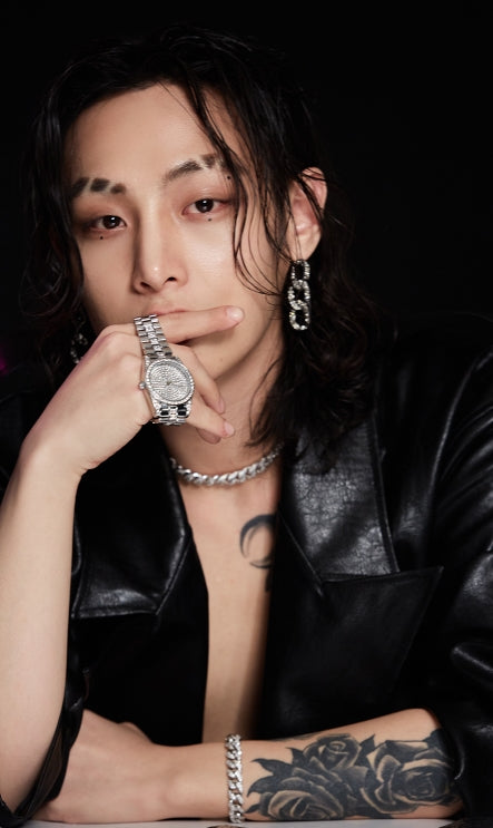 BLACKPURPLE (ブラックパープル) BP HOUND CUBIC TIME BRACELET (GOLD)