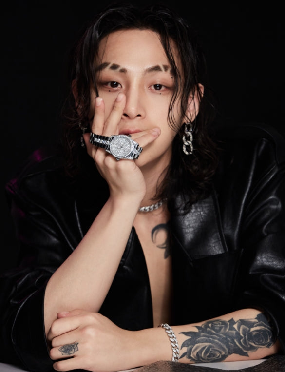 BLACKPURPLE (ブラックパープル) BP HOUND CUBIC TIME BRACELET (SILVER)