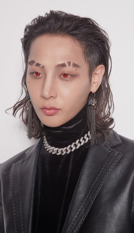 BLACKPURPLE (ブラックパープル) [BLACKLABEL] SKULL LONG CHAIN EARRING