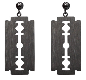 BLACKPURPLE (ブラックパープル)  SHAVING BLADE EARRING
