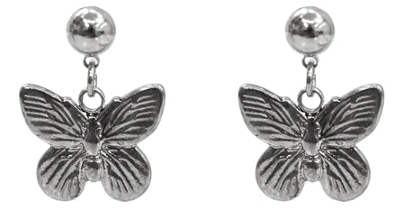 BLACKPURPLE (ブラックパープル) BUTTERFLY BALL EARRING (Gold, Silver)