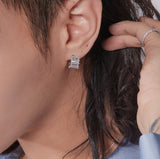 BLACKPURPLE (ブラックパープル) Tritz Cubic Earrings (M)