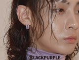 BLACKPURPLE (ブラックパープル) Crystal Glass Mini Ring Earrings