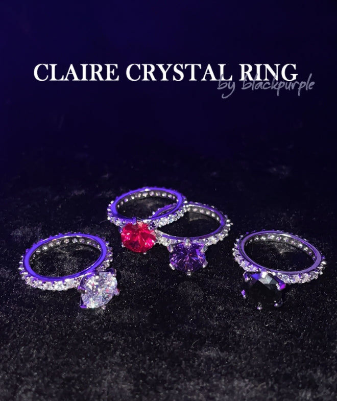 BLACKPURPLE (ブラックパープル) [blacklabel]clair crystal ring_purple
