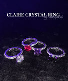 BLACKPURPLE (ブラックパープル) [blacklabel]clair crystal ring_red