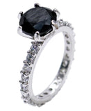 BLACKPURPLE (ブラックパープル) [blacklabel]clair crystal ring_black