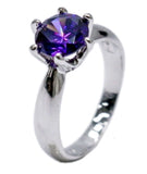 BLACKPURPLE (ブラックパープル) 7mm bijou cubic ring S (BLACK/PURPLE/SLVER)