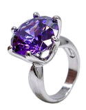 BLACKPURPLE (ブラックパープル) 17mm bijou cubic ring L (BLACK/PURPLE/SLVER)