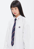ロマンティッククラウン(ROMANTIC CROWN)  STRIPE KNIT TIE_NAVY