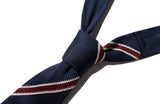 ロマンティッククラウン(ROMANTIC CROWN)  STRIPE KNIT TIE_NAVY