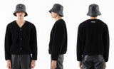 ベーシックコットン(BASIC COTTON) 	BASIC Fleece Cardigan - BLACK