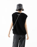 ベーシックコットン(BASIC COTTON) 	BASIC Fleece Vest - BLACK