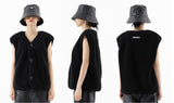 ベーシックコットン(BASIC COTTON) 	BASIC Fleece Vest - BLACK