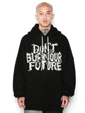 アジョバイアジョ(AJOBYAJO) Oversized (19) Slogan Wool Knit Hoodie [Black]