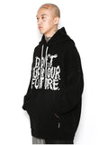 アジョバイアジョ(AJOBYAJO) Oversized (19) Slogan Wool Knit Hoodie [Black]