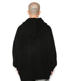 アジョバイアジョ(AJOBYAJO) Oversized (19) Slogan Wool Knit Hoodie [Black]