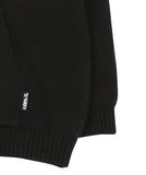 アジョバイアジョ(AJOBYAJO) Oversized (19) Slogan Wool Knit Hoodie [Black]