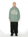 アジョバイアジョ(AJOBYAJO) Oversized (19) Slogan Wool Knit Hoodie [Mint]