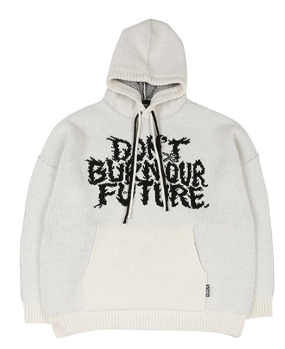 【AJO AJOBYAJO】SALE★ Oversized (19)Slogan Wool Knit Hoodie セール】【AJOBYAJO】Oversized (19) Slogan Wool Knit Hoodie