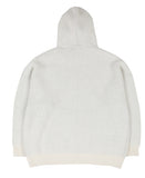 アジョバイアジョ(AJOBYAJO) Oversized (19) Slogan Wool Knit Hoodie [Ivory]