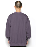 アジョバイアジョ(AJOBYAJO) Flocked (19) Slogan Sweatshirt [Purple]