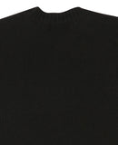 アジョバイアジョ(AJOBYAJO) Oversized (20) Slogan Wool Knit Sweater [Black]