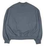 アジョバイアジョ(AJOBYAJO) Embroidered (21) Slogan Sweatshirt [Steel Blue]