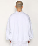 アジョバイアジョ(AJOBYAJO) Embroidered (21) Slogan Sweatshirt [Light Grey]