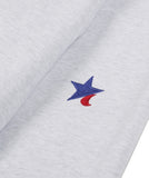 アジョバイアジョ(AJOBYAJO) Embroidered (21) Slogan Sweatshirt [Light Grey]