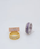 BLACKPURPLE (ブラックパープル) [BLACKLABEL] Shat Pave Ring (Rosegold)