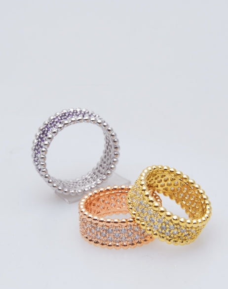 BLACKPURPLE (ブラックパープル) [BLACKLABEL] Shat Pave Ring (Gold)