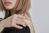 BLACKPURPLE (ブラックパープル) LILLY PIECE RING (SILVER)