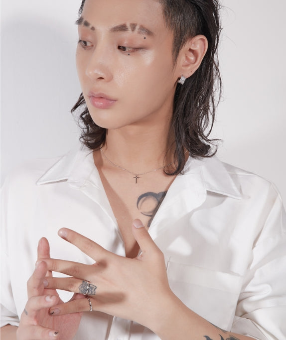 BLACKPURPLE (ブラックパープル) [silver925] Spotted Cubic Ring