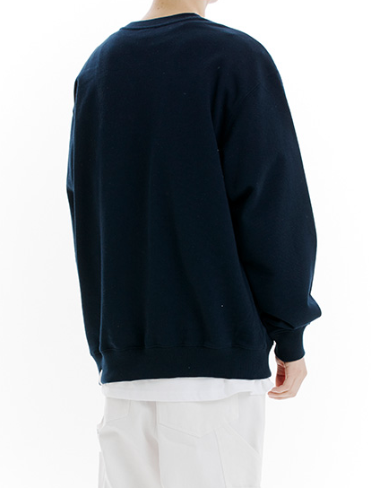 mahagrid (マハグリッド)  COBY VARSITY SWEATSHIRT [NAVY]
