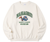 mahagrid (マハグリッド)  COBY VARSITY SWEATSHIRT [CREAM]