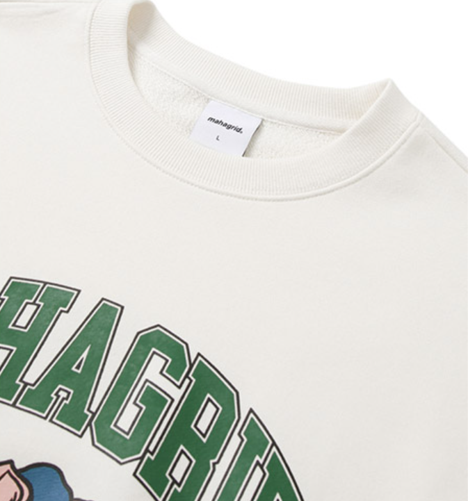 mahagrid (マハグリッド)  COBY VARSITY SWEATSHIRT [CREAM]