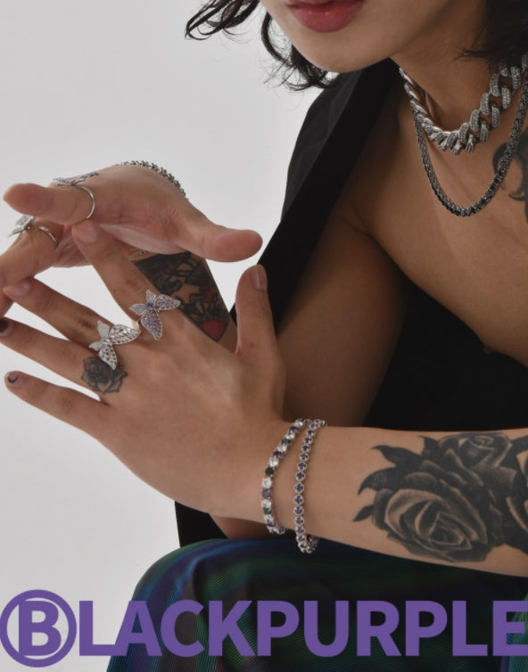 BLACKPURPLE (ブラックパープル) fancy butterfly ring_PURPLE