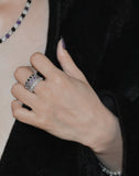 BLACKPURPLE (ブラックパープル)  tenis chain cubic ring S - purple