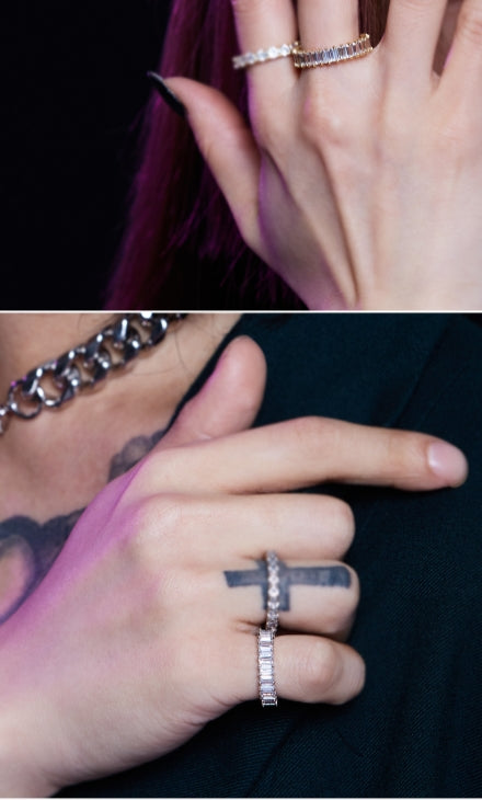 BLACKPURPLE (ブラックパープル)  GLASS PIECE RING