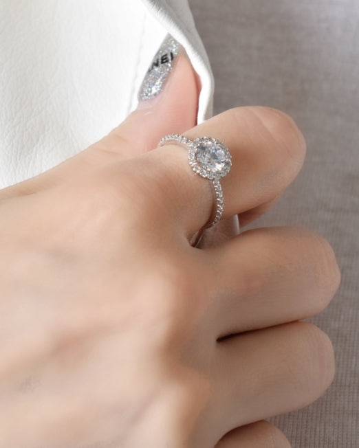 BLACKPURPLE (ブラックパープル)  [BLACKLABEL] AAA MIDNIGHT FULL MOON CRYSTAL RING-SILVER