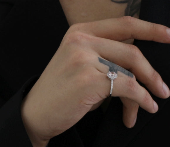 BLACKPURPLE (ブラックパープル)  [BLACKLABEL] AAA MIDNIGHT FULL MOON CRYSTAL RING-PINK