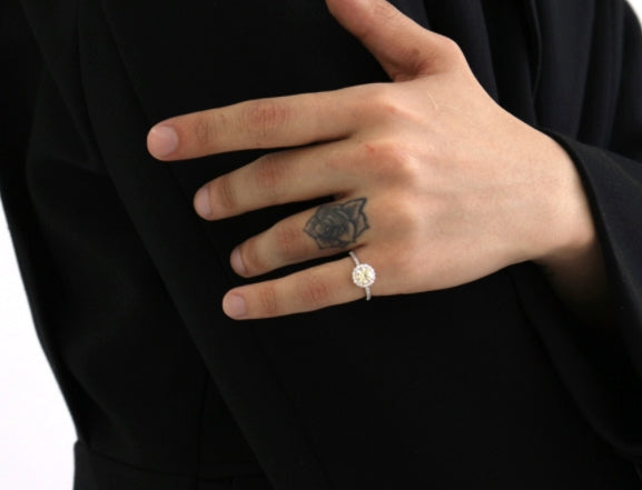 BLACKPURPLE (ブラックパープル)  [BLACKLABEL] AAA MIDNIGHT FULL MOON CRYSTAL RING-YELLOW