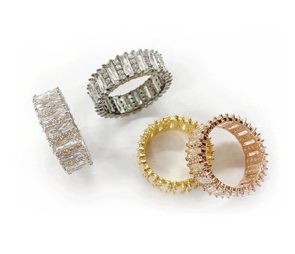 BLACKPURPLE (ブラックパープル)  UNBAL CUBIC SETTING RING