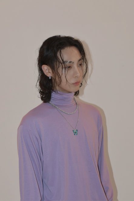 BLACKPURPLE (ブラックパープル)  BLUE BUTTERFlY LONG DROP NECKLACE