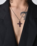 BLACKPURPLE (ブラックパープル) M ANTIQUE CUBIC CROSS NECKLACE